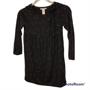 bonpoint as new charcoal gray star print cotton girls dress 8
